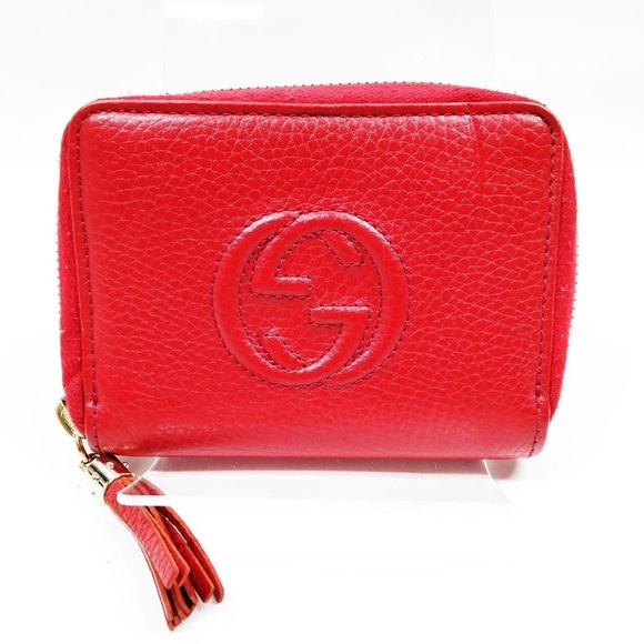 Gucci Red Leather Wallet - Picture 1 of 10